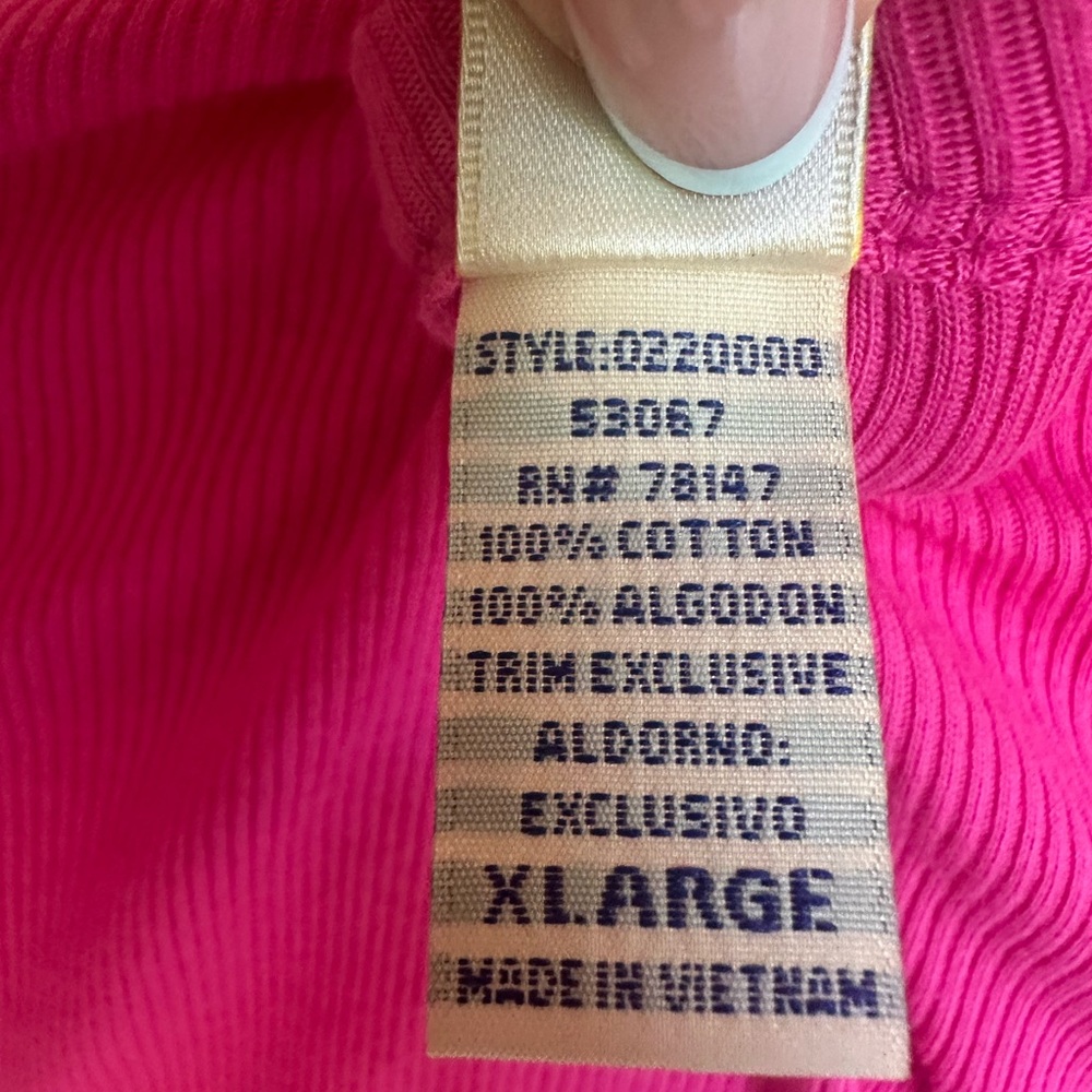Pink Cotton Long Sleeve Shirt- X-Large - Picture 7 of 7